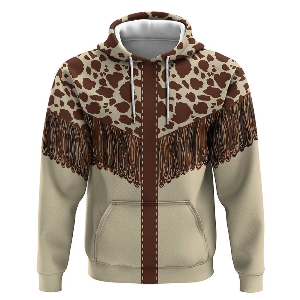 Vintage Western Cow Yoke Shirt Fringe Style Hoodie - Wonder Print Shop
