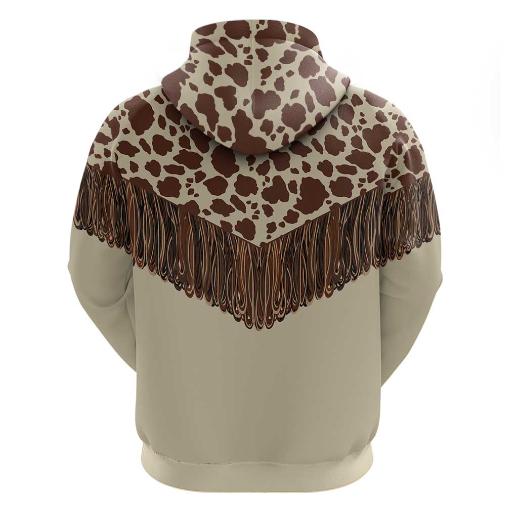 Vintage Western Cow Yoke Shirt Fringe Style Hoodie - Wonder Print Shop