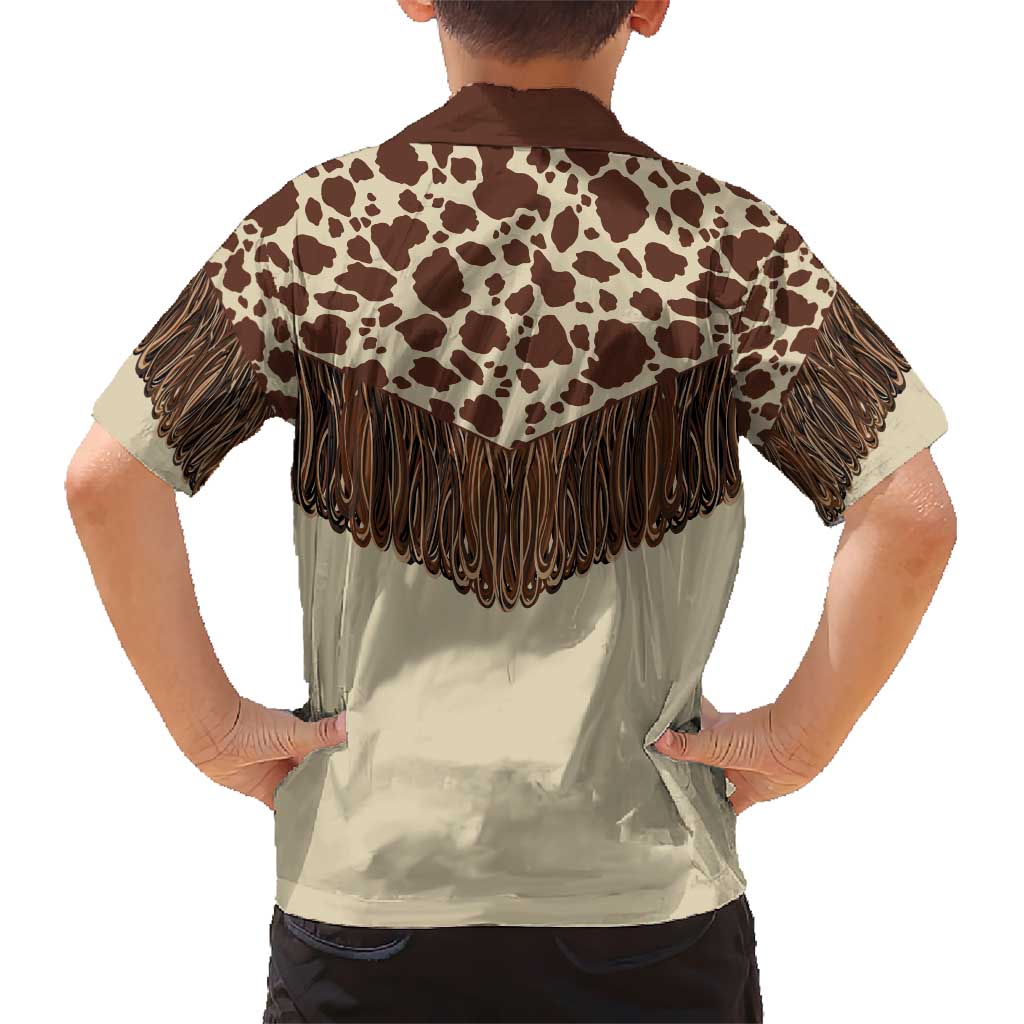 Vintage Western Cow Yoke Shirt Fringe Style Kid Hawaiian Shirt - Wonder Print Shop