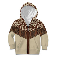 Vintage Western Cow Yoke Shirt Fringe Style Kid Hoodie - Wonder Print Shop