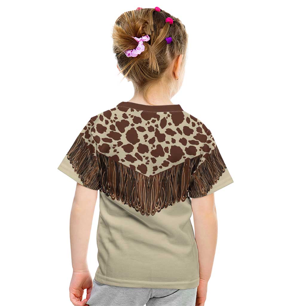 Vintage Western Cow Yoke Shirt Fringe Style Kid T Shirt - Wonder Print Shop