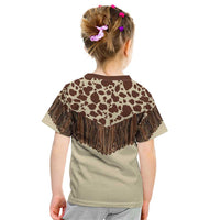 Vintage Western Cow Yoke Shirt Fringe Style Kid T Shirt - Wonder Print Shop