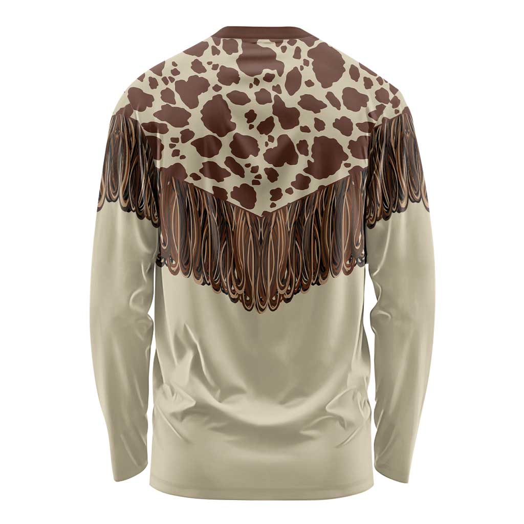 Vintage Western Cow Yoke Shirt Fringe Style Long Sleeve Shirt - Wonder Print Shop