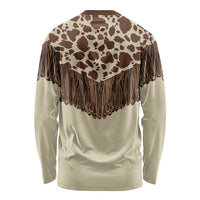 Vintage Western Cow Yoke Shirt Fringe Style Long Sleeve Shirt - Wonder Print Shop