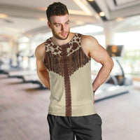 Vintage Western Cow Yoke Shirt Fringe Style Men Tank Top - Wonder Print Shop