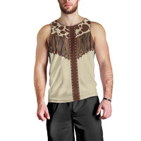 Vintage Western Cow Yoke Shirt Fringe Style Men Tank Top - Wonder Print Shop
