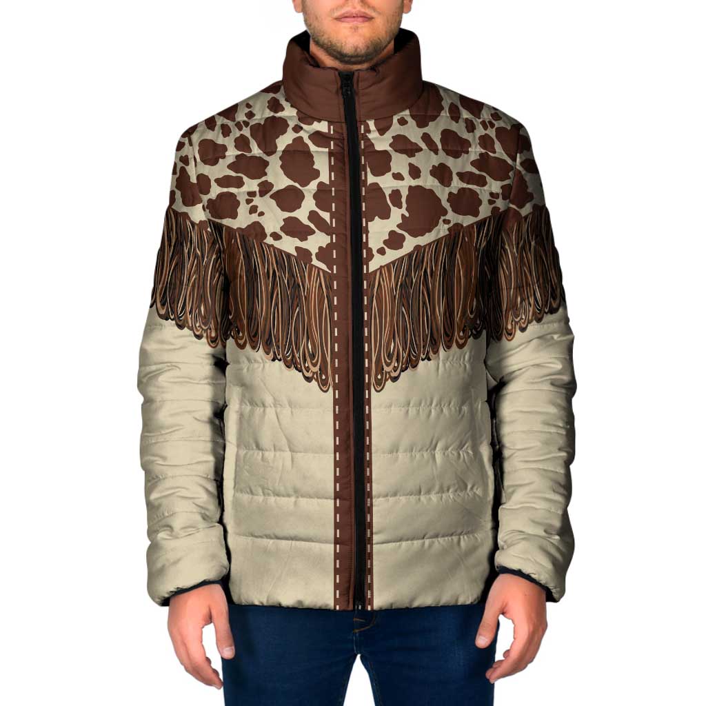 Vintage Western Cow Yoke Shirt Fringe Style Padded Jacket - Wonder Print Shop