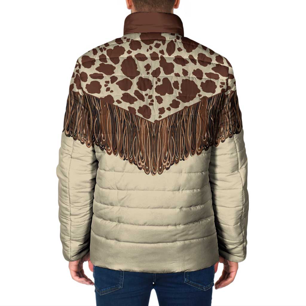 Vintage Western Cow Yoke Shirt Fringe Style Padded Jacket - Wonder Print Shop