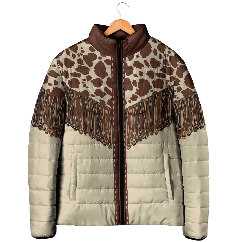 Vintage Western Cow Yoke Shirt Fringe Style Padded Jacket - Wonder Print Shop