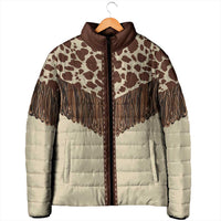 Vintage Western Cow Yoke Shirt Fringe Style Padded Jacket - Wonder Print Shop