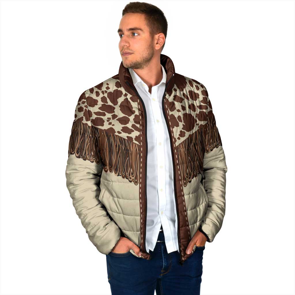 Vintage Western Cow Yoke Shirt Fringe Style Padded Jacket - Wonder Print Shop