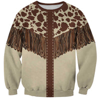 Vintage Western Cow Yoke Shirt Fringe Style Sweatshirt - Wonder Print Shop