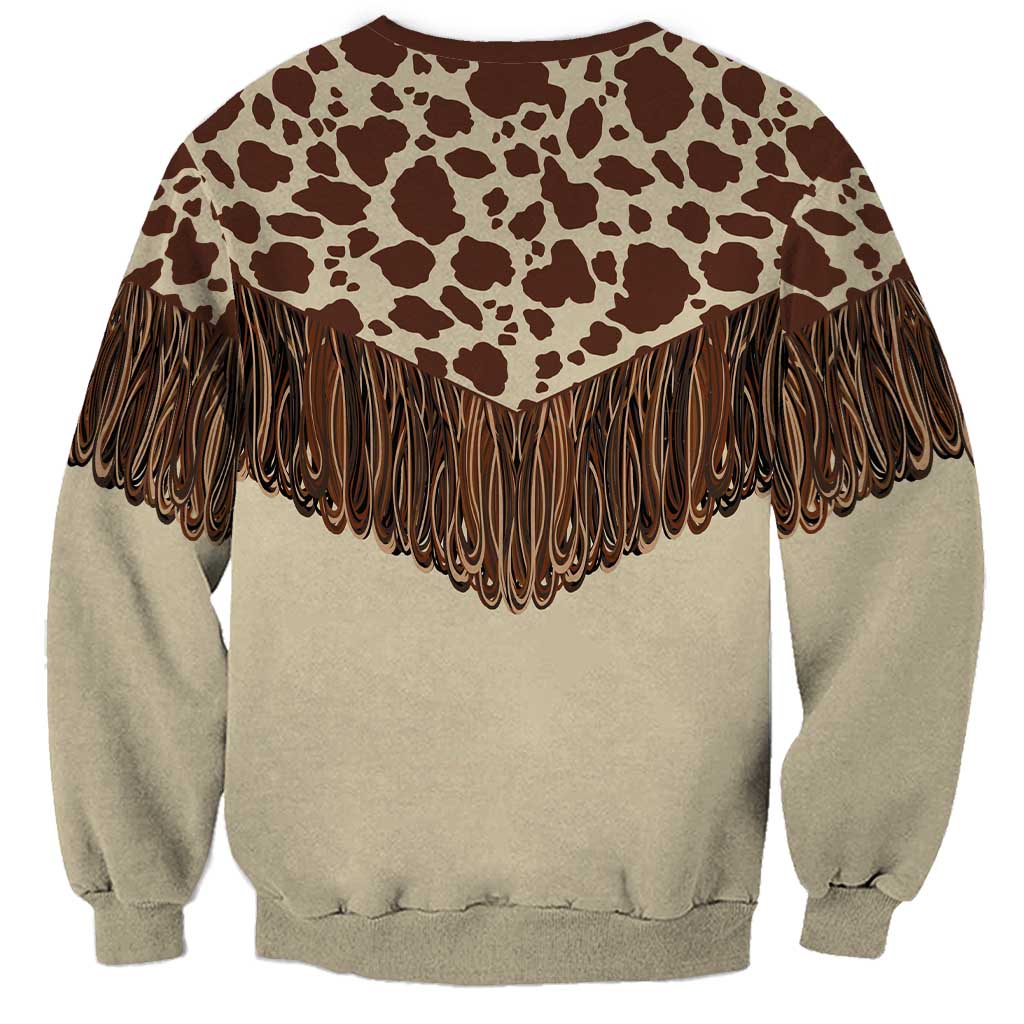 Vintage Western Cow Yoke Shirt Fringe Style Sweatshirt - Wonder Print Shop