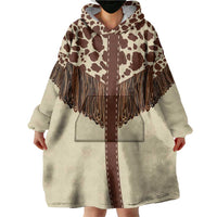 Vintage Western Cow Yoke Shirt Fringe Style Wearable Blanket Hoodie - Wonder Print Shop