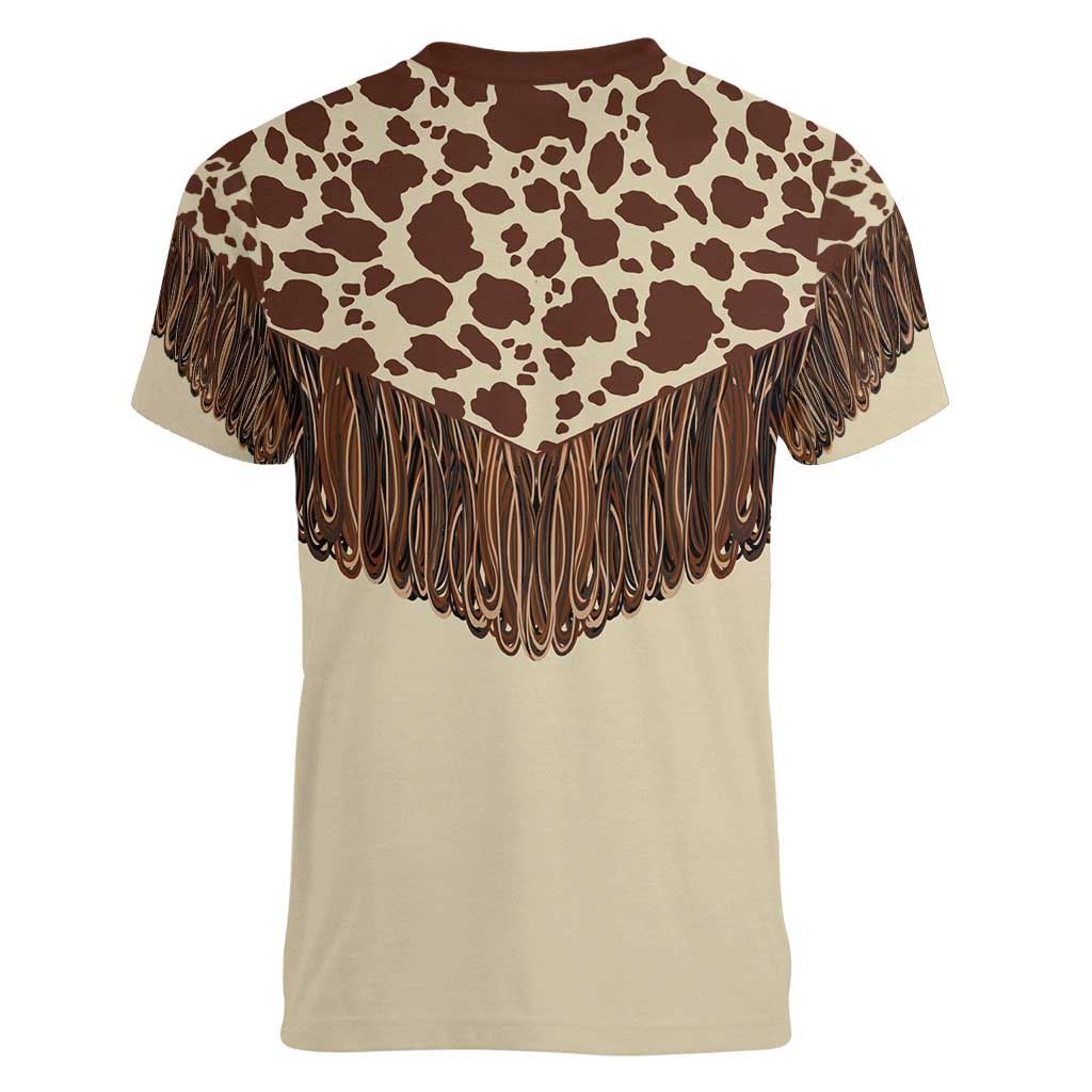 Vintage Western Cow Yoke Shirt Fringe Style Women V-Neck T-Shirt - Wonder Print Shop