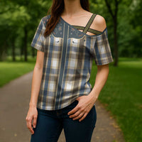 Vintage Western Flowers Yoke Shirt Style Cross Shoulder Shirt Gingham - Wonder Print Shop