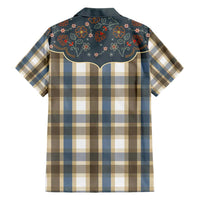 Vintage Western Flowers Yoke Shirt Style Hawaiian Shirt Gingham - Wonder Print Shop