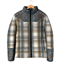 Vintage Western Flowers Yoke Shirt Style Padded Jacket Gingham - Wonder Print Shop