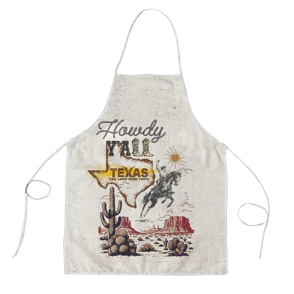 Texas Heritage Vintage Style Apron Howdy Y’all and Lone Star State - Wonder Print Shop