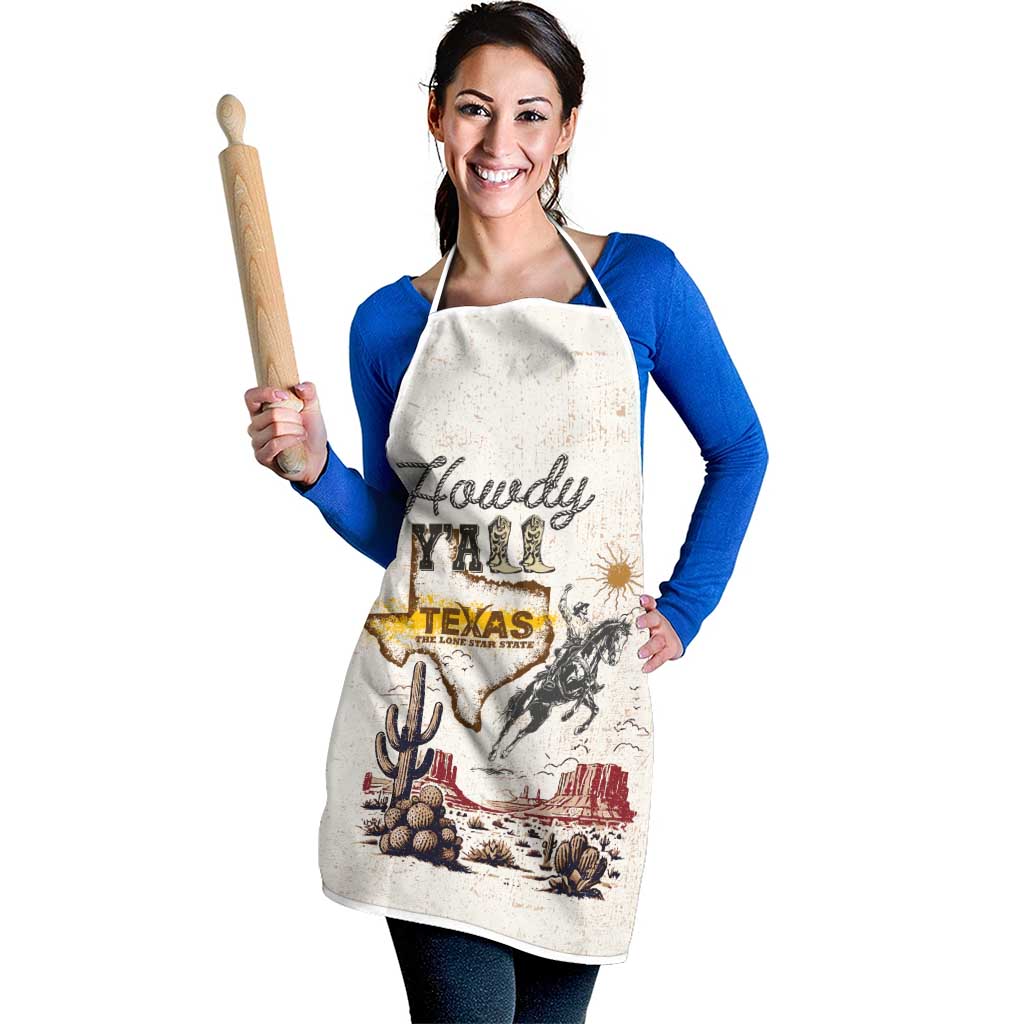 Texas Heritage Vintage Style Apron Howdy Y’all and Lone Star State - Wonder Print Shop