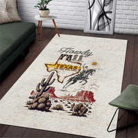 Texas Heritage Vintage Style Area Rug Howdy Y’all and Lone Star State - Wonder Print Shop