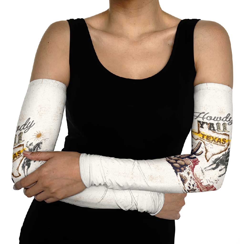 Texas Heritage Vintage Style Arm Sleeves Howdy Y’all and Lone Star State - Wonder Print Shop