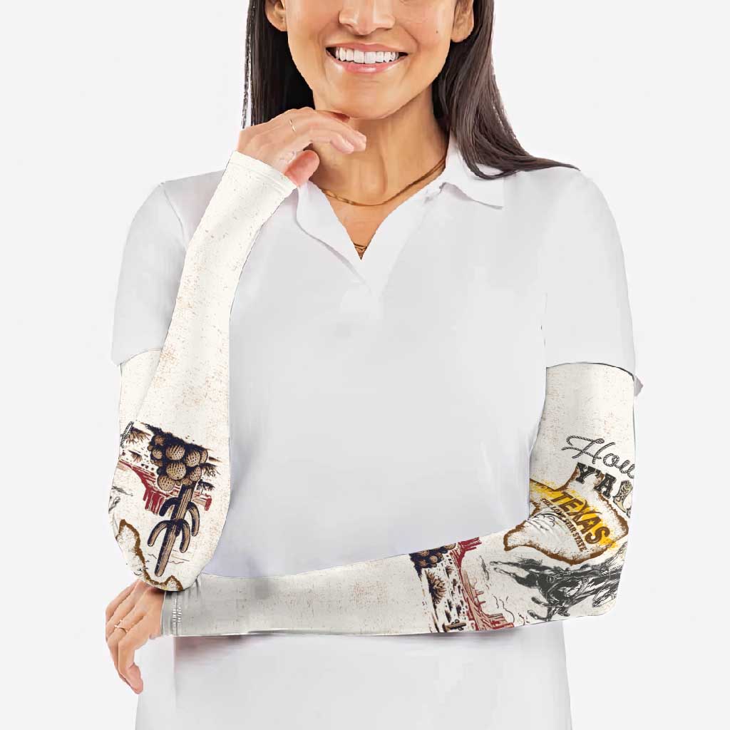 Texas Heritage Vintage Style Arm Sleeves Howdy Y’all and Lone Star State - Wonder Print Shop