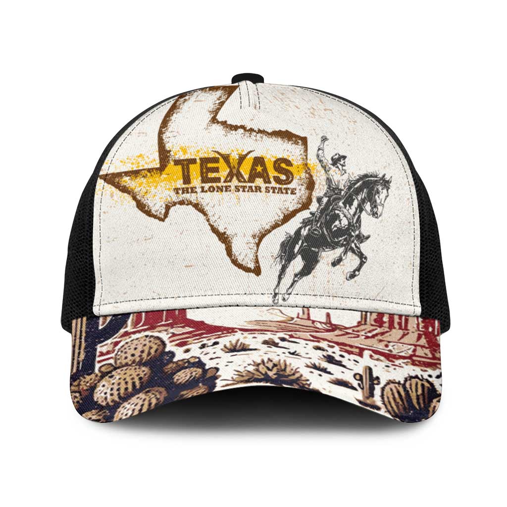 Texas Heritage Vintage Style Baseball Net Cap Howdy Y’all and Lone Star State - Wonder Print Shop