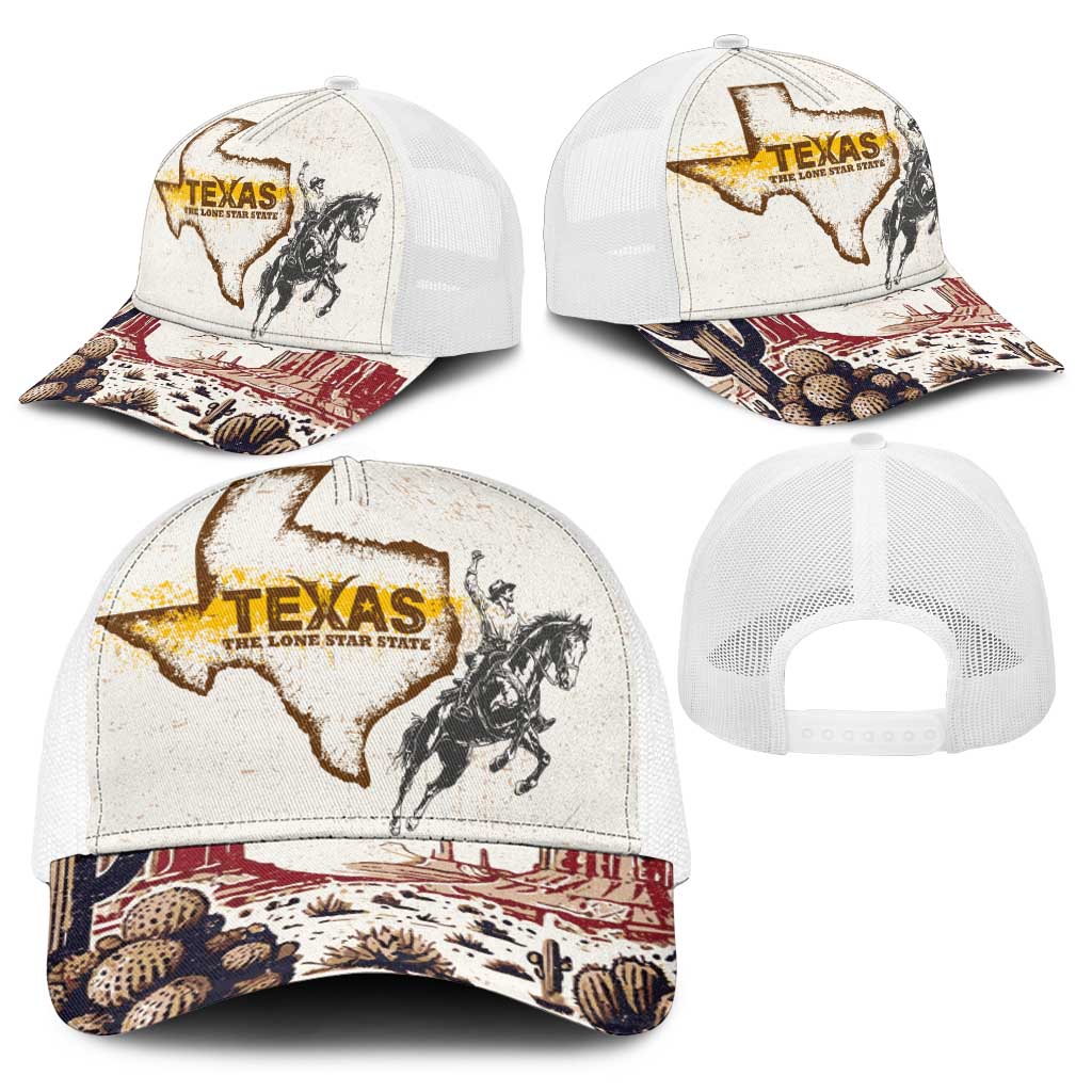Texas Heritage Vintage Style Baseball Net Cap Howdy Y’all and Lone Star State - Wonder Print Shop