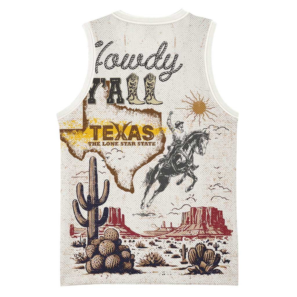 Texas Heritage Vintage Style Basketball Jersey Howdy Y’all and Lone Star State - Wonder Print Shop
