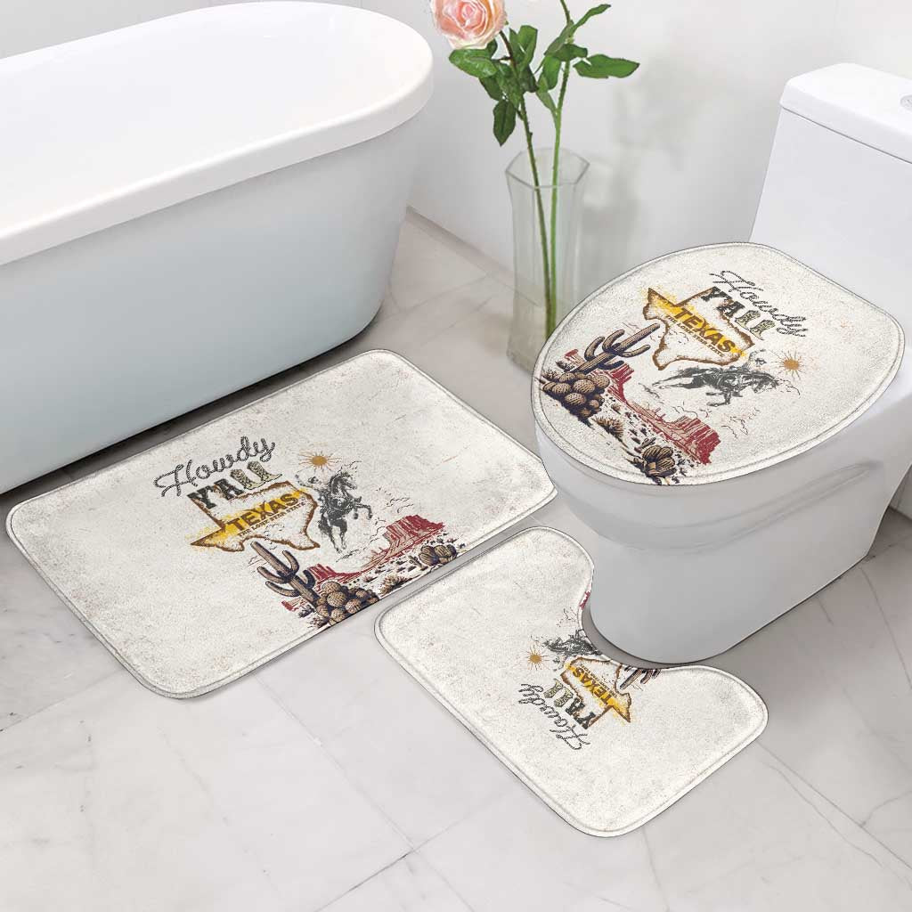 Texas Heritage Vintage Style Bathroom Set Howdy Y’all and Lone Star State - Wonder Print Shop