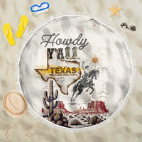 Texas Heritage Vintage Style Beach Blanket Howdy Y’all and Lone Star State - Wonder Print Shop