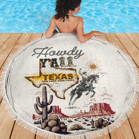 Texas Heritage Vintage Style Beach Blanket Howdy Y’all and Lone Star State - Wonder Print Shop