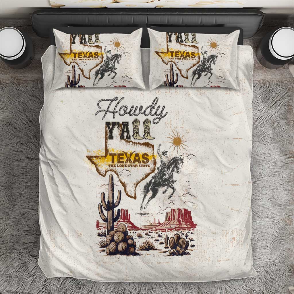 Texas Heritage Vintage Style Bedding Set Howdy Y’all and Lone Star State - Wonder Print Shop