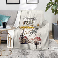 Texas Heritage Vintage Style Blanket Howdy Y’all and Lone Star State - Wonder Print Shop