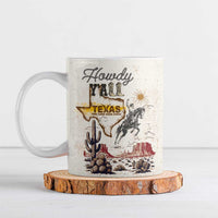 Texas Heritage Vintage Style Ceramic Mug Howdy Y’all and Lone Star State - Wonder Print Shop