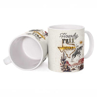Texas Heritage Vintage Style Ceramic Mug Howdy Y’all and Lone Star State - Wonder Print Shop