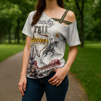 Texas Heritage Vintage Style Cross Shoulder Shirt Howdy Y’all and Lone Star State - Wonder Print Shop