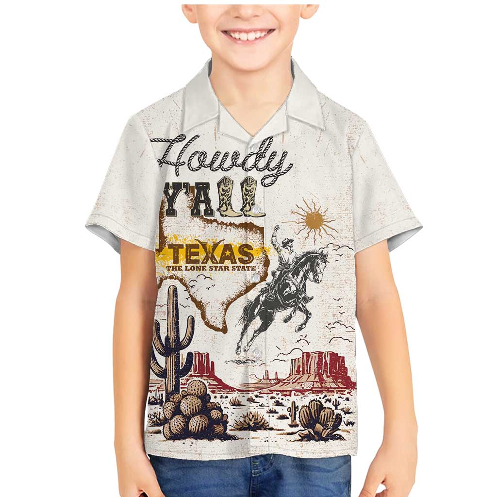 Texas Heritage Vintage Style Family Matching Mermaid Dress and Hawaiian Shirt Howdy Y’all and Lone Star State - Wonder Print Shop
