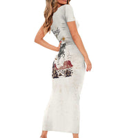 Texas Heritage Vintage Style Family Matching Short Sleeve Bodycon Dress and Hawaiian Shirt Howdy Y’all and Lone Star State - Wonder Print Shop