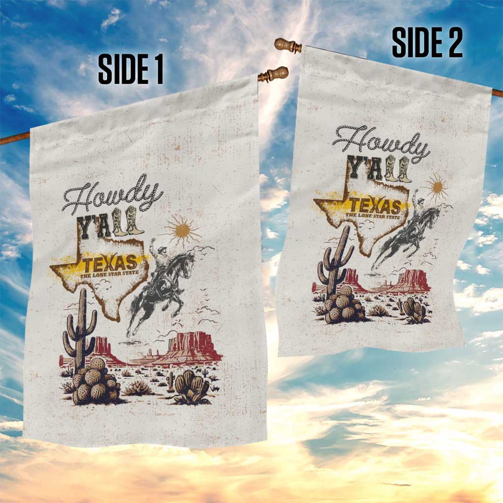 Texas Heritage Vintage Style Garden Flag Howdy Y’all and Lone Star State - Wonder Print Shop