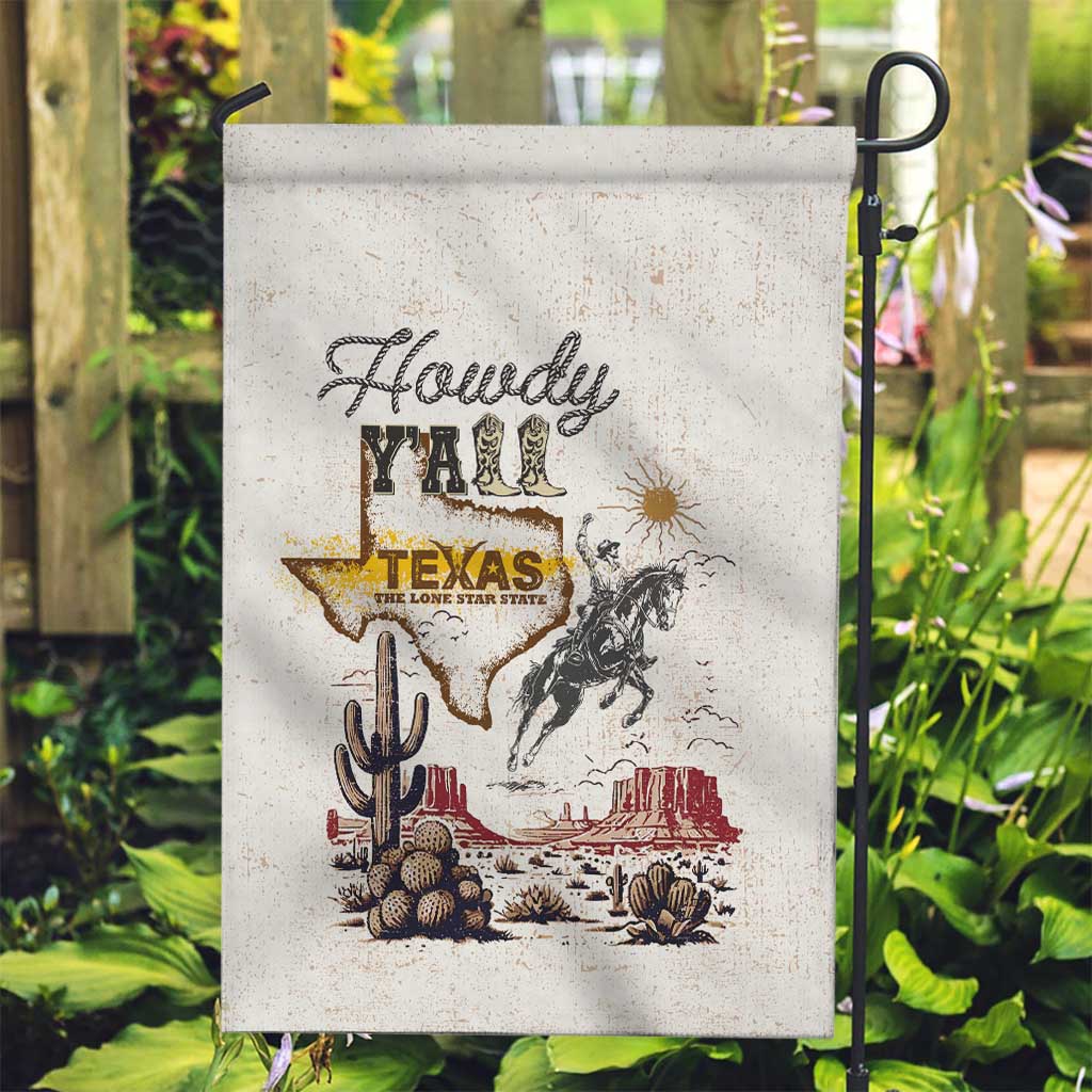 Texas Heritage Vintage Style Garden Flag Howdy Y’all and Lone Star State - Wonder Print Shop