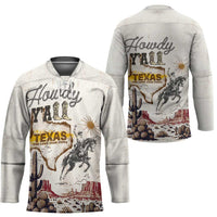 Texas Heritage Vintage Style Hockey Jersey Howdy Y’all and Lone Star State - Wonder Print Shop