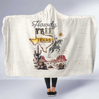 Texas Heritage Vintage Style Hooded Blanket Howdy Y’all and Lone Star State - Wonder Print Shop