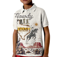 Texas Heritage Vintage Style Kid Polo Shirt Howdy Y’all and Lone Star State - Wonder Print Shop