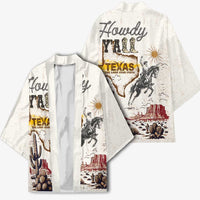 Texas Heritage Vintage Style Kimono Howdy Y’all and Lone Star State - Wonder Print Shop