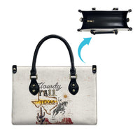 Texas Heritage Vintage Style Leather Bag Howdy Y’all and Lone Star State - Wonder Print Shop
