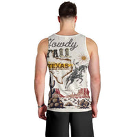 Texas Heritage Vintage Style Men Tank Top Howdy Y’all and Lone Star State - Wonder Print Shop