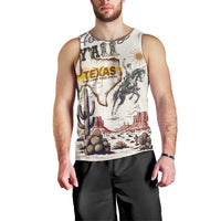 Texas Heritage Vintage Style Men Tank Top Howdy Y’all and Lone Star State - Wonder Print Shop