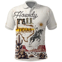 Texas Heritage Vintage Style Polo Shirt Howdy Y’all and Lone Star State - Wonder Print Shop